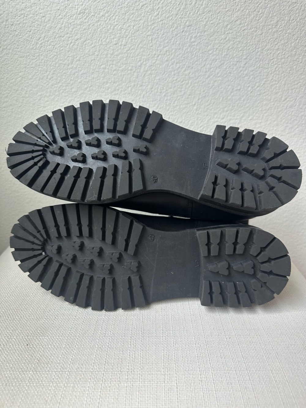 Miz Mooz Black Lug Sole Ankle Boots